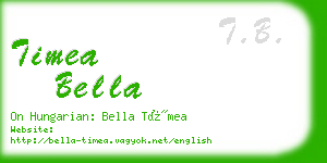 timea bella business card